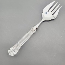 Reed and Barton Stainless Steel Crystal Glass Handle Salad Serving Fork - £15.33 GBP