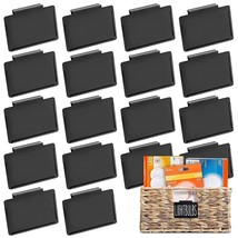 18 Piece Black Label Holders Removable Metal Clips For Pantry Storage 3.... - £36.04 GBP
