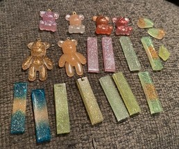 20 PC Jewelry Making LOT Bears Resin Craft Charms DIY 1-2 Inch - $10.00