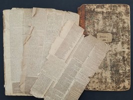 1831 antique THEATER DRAMA SCRAPBOOK newspaper articles CLIPPINGS theatre - £138.17 GBP