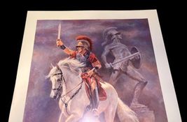USC Trojan Mascot Signed Traveler Conquest Art Print Fred Stone 27x 21" Football image 3