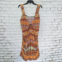 Gold Flava Dress Womens Plus 22 Orange Geometric Aztec Southwestern Stretch - £15.97 GBP