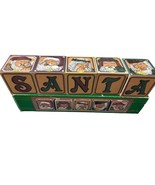 Vtg House Of Lloyd Christmas Santa Blocks Through The Year Holiday Decor - $259.27 MXN