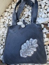 Party Tote bag Silver sequins Leave - £6.30 GBP