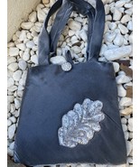 Party Tote bag Silver sequins Leave - $8.00