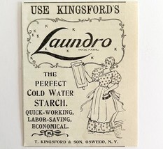 Kingsford Laundro Laundry Detergent 1894 Advertisement Victorian Soap AD... - $10.00