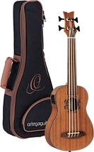 Ortega Guitars 4 String Lizard Series Fretless Acoustic-Electric Uke-Bass w/Bag, - £414.78 GBP
