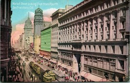 Vtg PNC Postcard 1910s an Francisco CA Market Street Looking East From Fourth - £4.61 GBP