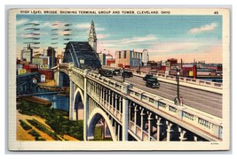 High Level Bridge Cleveland Ohio OH Linen Postcard V21 - $1.93