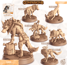 3D Printed Cast n Play Gof - The Wolf Companions 28mm 32mm D&amp;D - £6.56 GBP+