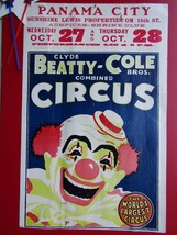 Vintage Clyde Beatty-Cole Bros. Circus Poster - $3,444.49 MXN