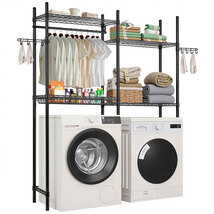 VEVOR Over Washer and Dryer Storage Shelves 4 Tiers, Two Rows Adjustable... - $72.99