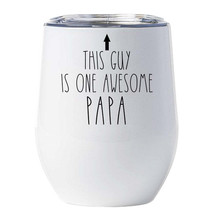 This Guy is One Awesome Papa Tumbler 12oz Father Funny Cup Xmas Gift For Dad - £17.96 GBP