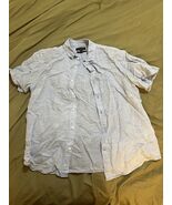 Banana Republic Men’s Blue Linen Blend Short Sleeve Button Up Shirt Medium - €11,91 EUR