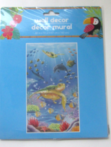 Undersea Tropical Fish Dolphin Turtle 42&quot;x72&quot; Pkg Wall/Door Mural Decoration New - £6.42 GBP
