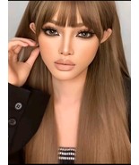 Light brown weavy wig,light brown curly wig, light brown wig with waves - $48.02 CAD