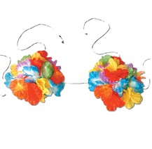 Adult LUAU LEI FLOWER BRA BIKINI TOP Tropical Island Hula Girl Costume A... - $88.35 MXN