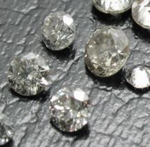 Lot of 10 Round Diamonds, about 1mm, SI1/SI2, Genuine Natural Gemstones - See Ad - £22.87 GBP