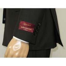 Men Suit BERLUSCONI Turkey 100% Italian Wool 180's Double Breasted #Ber23 Gray image 6