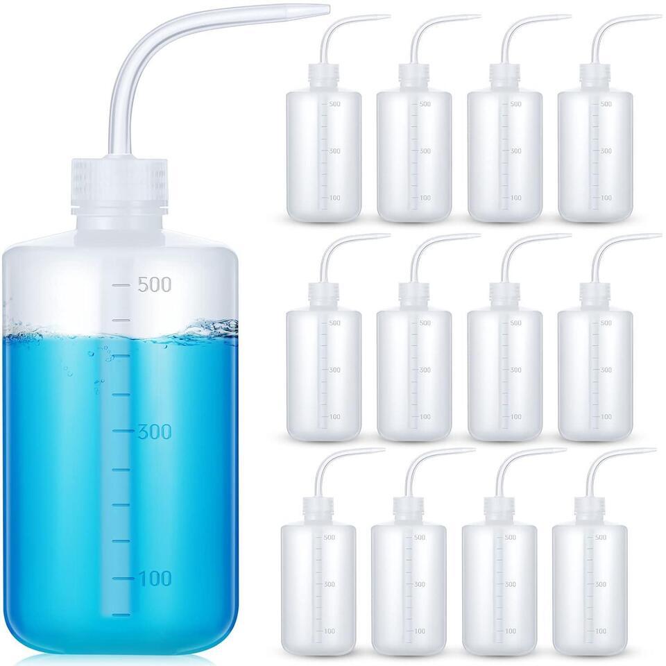 Lot De 6 Bouteilles De Lavage Plastique LDPE 500ml - Pour Labo, Atelier Ou Maison