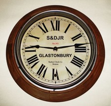 Somerset &amp; Dorset Joint Railway Vintage Style Station Clock, Glastonbury Station - £63.16 GBP