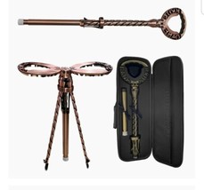 Portable Rose Gold Metal Multipurpose Cane Stool With Carrying Case - £35.03 GBP