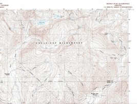 Bennet Peak Quadrangle Oregon 1990 USGS Topo Map 7.5 Minute Topographic - £18.94 GBP