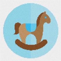 Pepita Needlepoint kit: Rocking Horse Blue, 9&quot; x 9&quot; - £39.33 GBP+