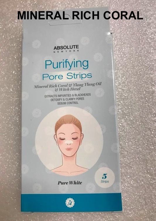 ABSOLUTE NEW YORK PURIFYING PORE STRIPS MINERAL RICH CORAL &amp;YLANF YLANG OIL - $1.99