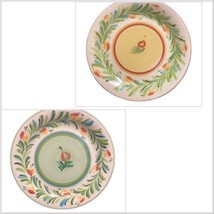 Gail Pittman 1-Dinner Plates 1-Green Trivet SIENA GARLAND Floral Souther... - $29.70