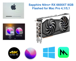 Sapphire Nitro+ RX 6600XT 8GB Mac Pro 4,1 5,1 Metal native Monterey - $3,880.70