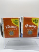 (2) Kleenex Anti-Viral Facial Tissues 3 Ply 8.20&quot; x 8.20&quot; Flu White Soft - £8.36 GBP