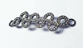 Pave Diamond Circle Jewelry Connector 925 Silver Necklace Chain Diamond ... - €96,48 EUR