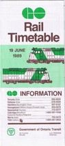 Go Rail Service Timetable June 1989 - £1.70 GBP