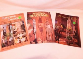 Vintage Macrame Instruction Booklet Books Planter Wallhanger Tunic - £12.50 GBP