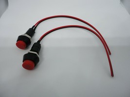 2Pcs Pack Lot 12mm 12V Momentary Round Red 2 Pin Power Button Switch Reset Cable - £10.44 GBP