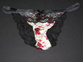 NWT Victoria&#39;s Secret Embellished Lace Floral Cheekini M/M Velvet Bow - $32.50