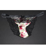 NWT Victoria's Secret Embellished Lace Floral Cheekini M/M Velvet Bow - $32.50