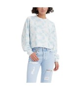 MSRP $55 Levi&#39;s Women&#39;s Raglan Crewneck Sweatshirt Tie Dye Blue Size X-L... - £29.76 GBP