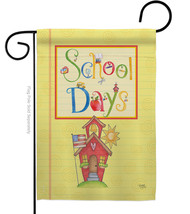 School Days Garden Flag Back To 13 X18.5 Double-Sided House Banner - £15.70 GBP