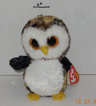 Ty Owliver The Owl 6&quot; Beanie Baby Boos Plush Toy - £7.85 GBP