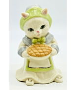 Lenox Thanksgiving Pilgrim Cat Holding Pie Bone China Gather and Share F... - $28.04