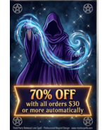 70% OFF ALL ORDERS $30 OR MORE AUTOMATICALLY AT CHECKOUT MAGICK  - $0.00