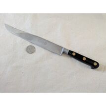 Sabatier 2 Lions Slicing Carving Knife Black Handle 8 in Blade - $30.14