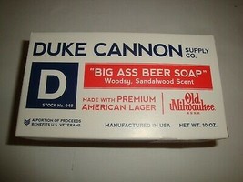 Duke Cannon 10oz Bath Bar Soap Big Brick of Soap Old Milwaukee Woodsy Sandalwood - £10.35 GBP