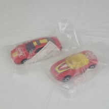 Vintage Hot Wheels Getty Gas promo cars in Sealed Bags Red Yellow Decals... - $16.82