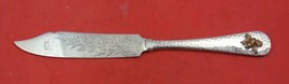 Antique Hammered and Applied by Gorham Sterling Silver Fish Knife BC 8 1/4&quot; - $484.11