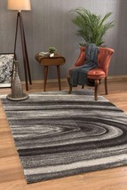 HomeRoots 394988 8 x 11 ft. Dark Gray Abstract Illusional Area Rug - £500.59 GBP