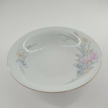 Jamestown China Soup Bowl 7.5&quot; Pastel Floral Pattern Gold Rim - $9.95