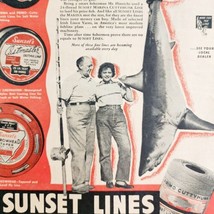 Sunset Fishing Line World Record Mako Shark 1947 Advertisement Outdoors ... - $39.99